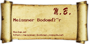 Meissner Bodomér névjegykártya